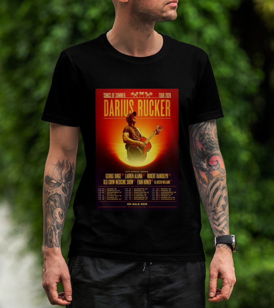 Darius Rucker Songs Of Summer Tour 2026 With Special Guests T-Shirt