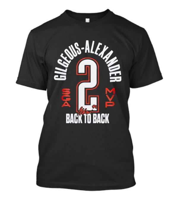 Gilgeous Alexander 2 MVP Back To Back SGA T-Shirt