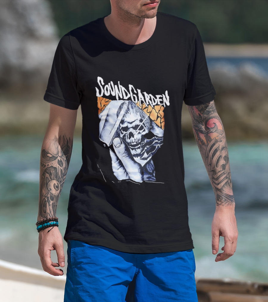 Soundgarden Skull Hand Broken Glass T-Shirt
