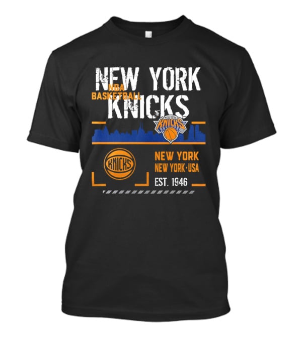 New York Knicks NBA Basketball Skyline Est 1946 T-Shirt