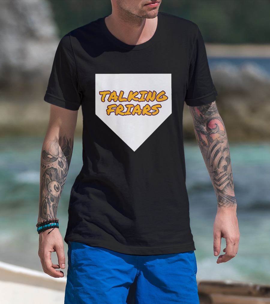 Talking Friars 2026 Baseball Home Plate Marker T-Shirt