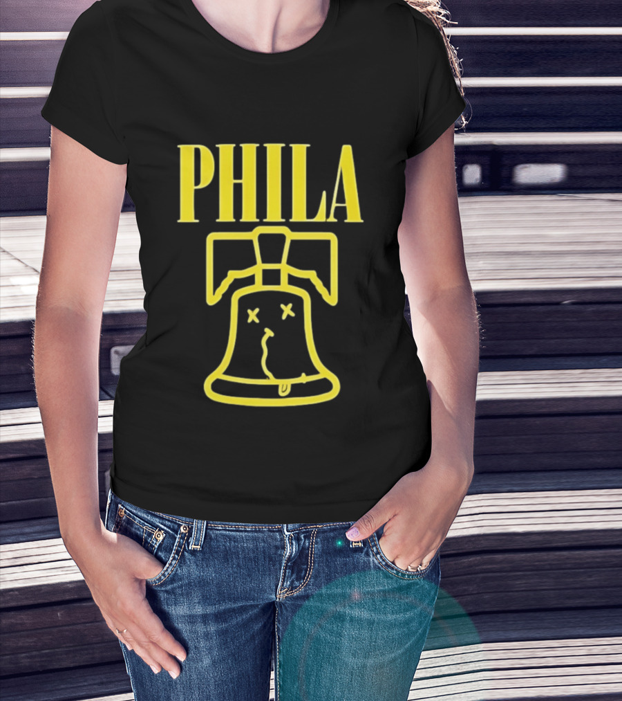 Phila Liberty Bell Icon With Smells Like Philly Spirit T-Shirt