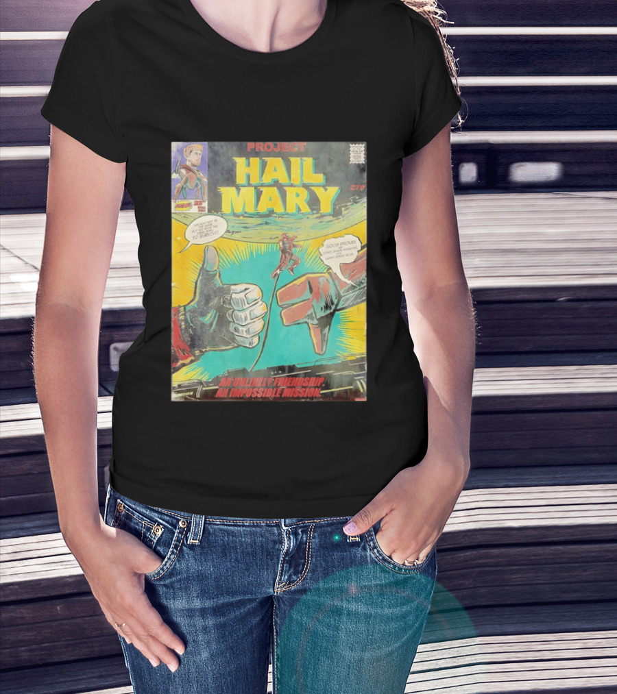 Project Hail Mary Comic Cover An Unlikely Friendship An Impossible Mission T-Shirt