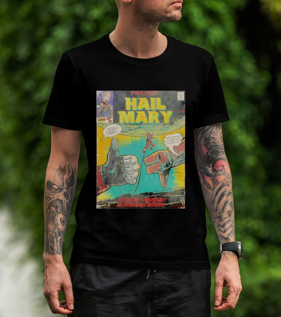 Project Hail Mary Comic Cover An Unlikely Friendship An Impossible Mission T-Shirt