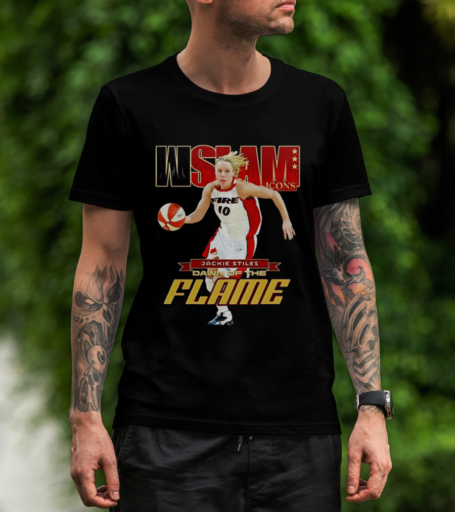 WSlam Icons Jackie Stiles Fire Dawn Of The Flame T-Shirt