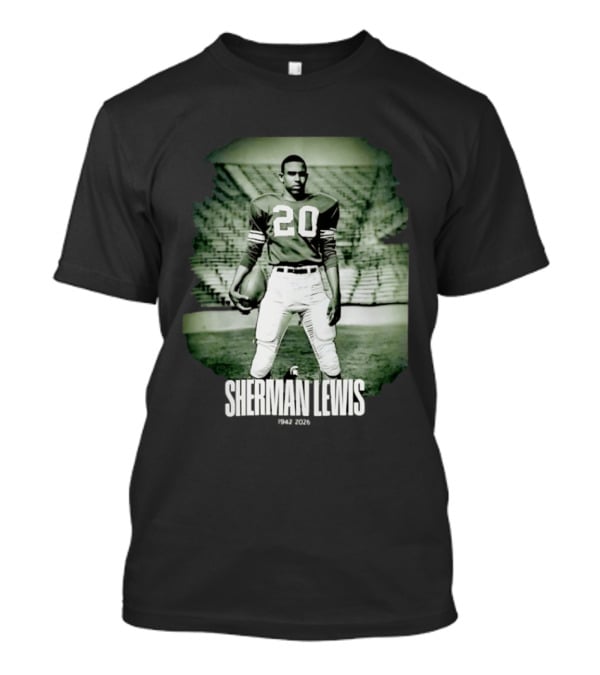 Sherman Lewis 1942 2026 Legendary Number 20 Football T-Shirt