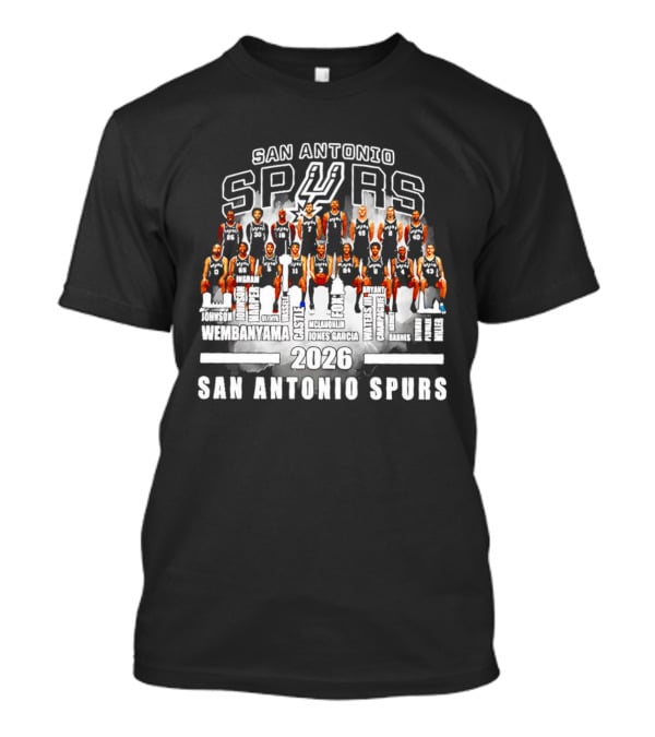 San Antonio Spurs Players 2026 Names Lineup T-Shirt