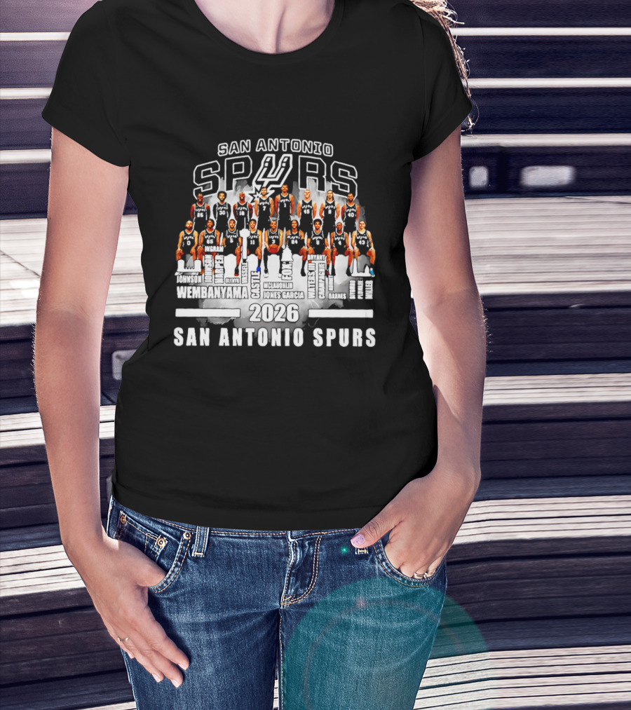 San Antonio Spurs Players 2026 Names Lineup T-Shirt