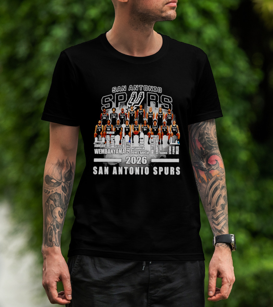 San Antonio Spurs Players 2026 Names Lineup T-Shirt