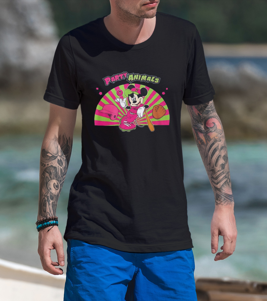 Savannah Party Animals Mickey Mouse Baseball Fun 2026 T-Shirt