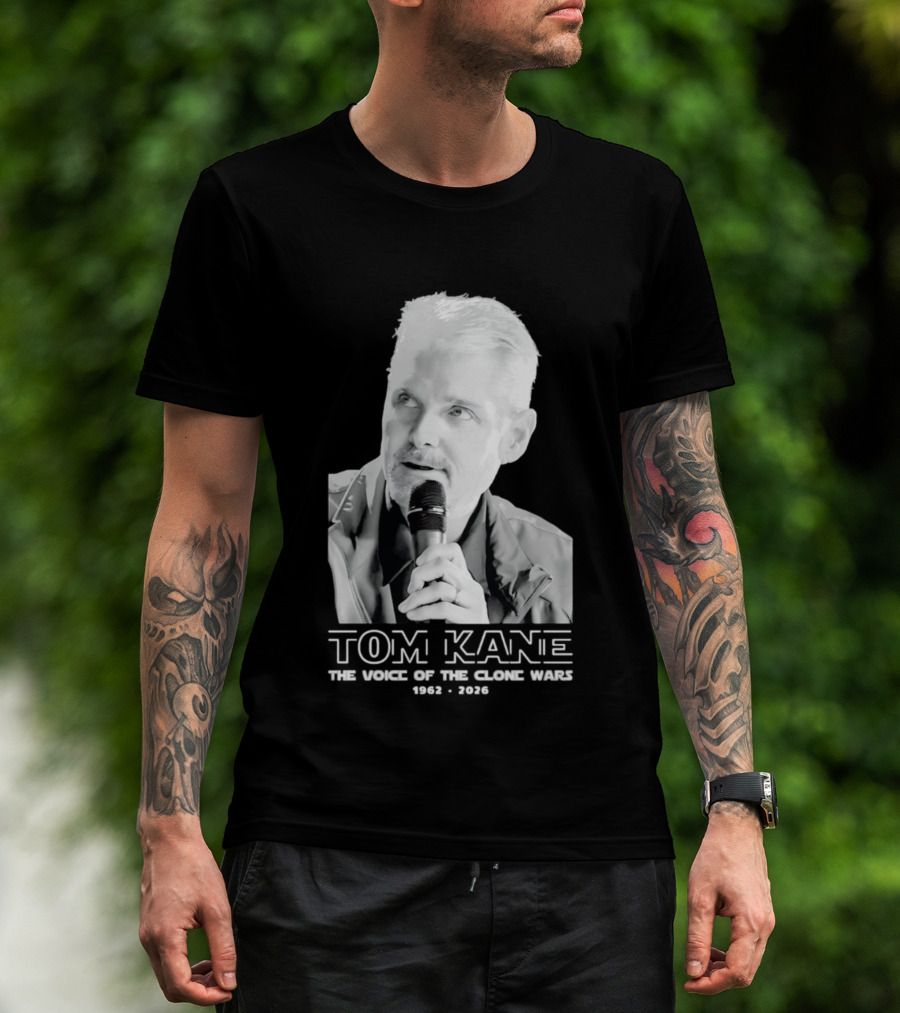 Tom Kane The Voice Of The Clone Wars 1962 2021 Memorial T-Shirt