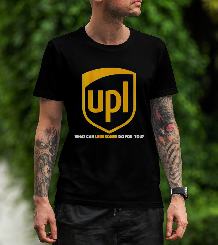 Ukko Pekka Luukkonen UPL What Can Luukkonen Do For You Shield T-Shirt