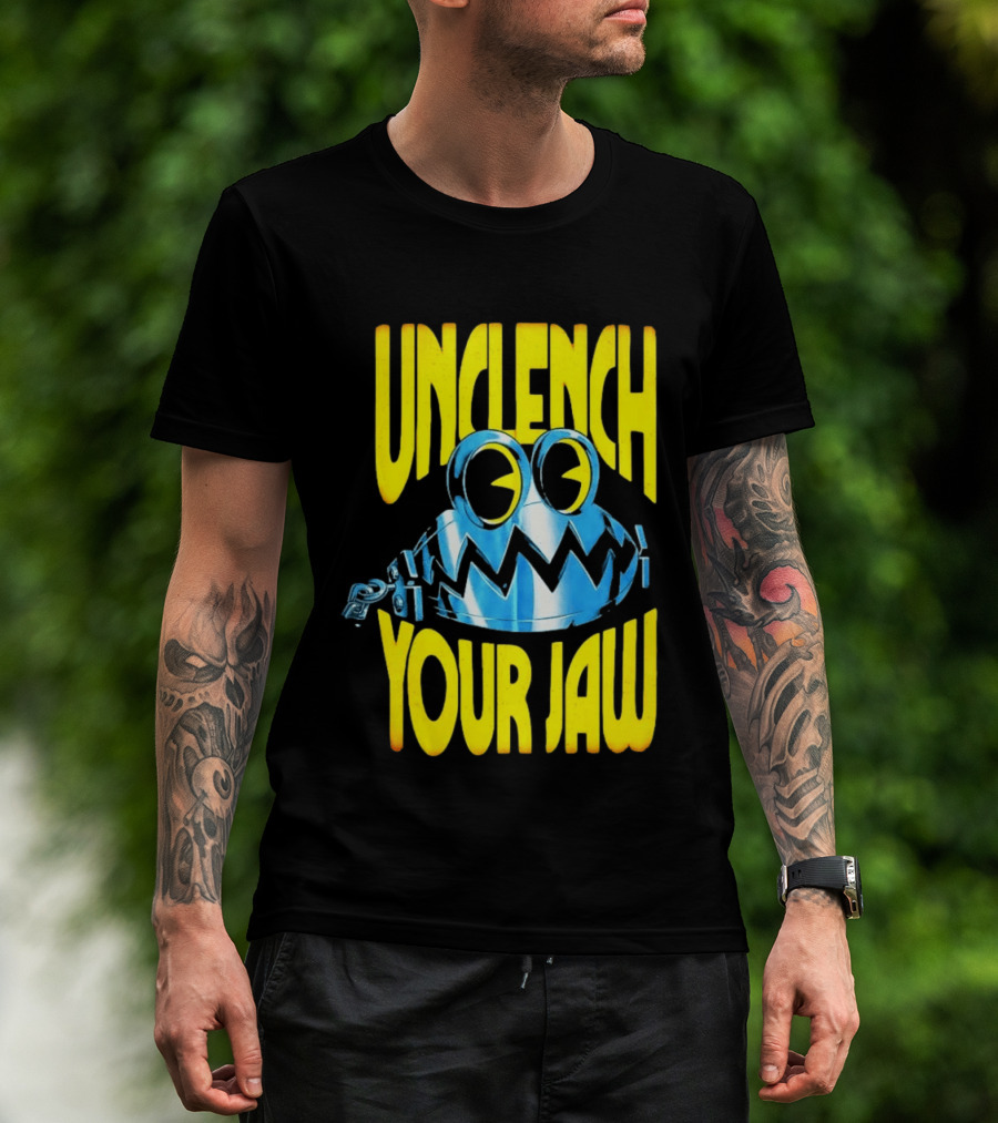 Unclench Your Jaw Blue Metal Trap Cartoon T-Shirt