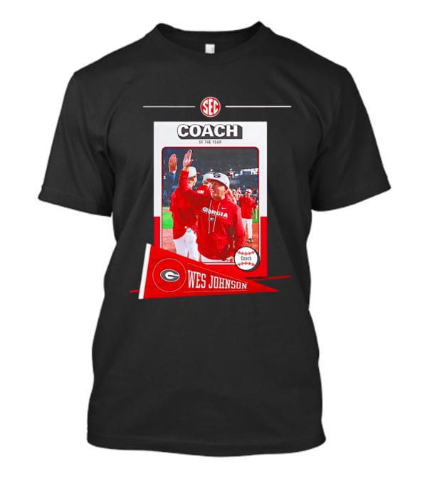 Georgia Bulldogs Wes Johnson SEC Coach Of The Year 2026 T-Shirt