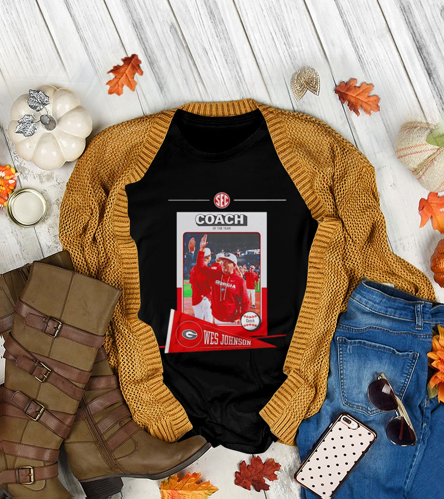 Georgia Bulldogs Wes Johnson SEC Coach of the Year 2026 T-Shirt