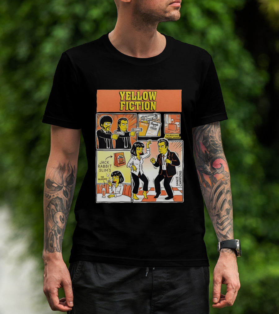 Yellow Fiction Royale Cheese Dance Champions Jack Rabbit Slim's T-Shirt