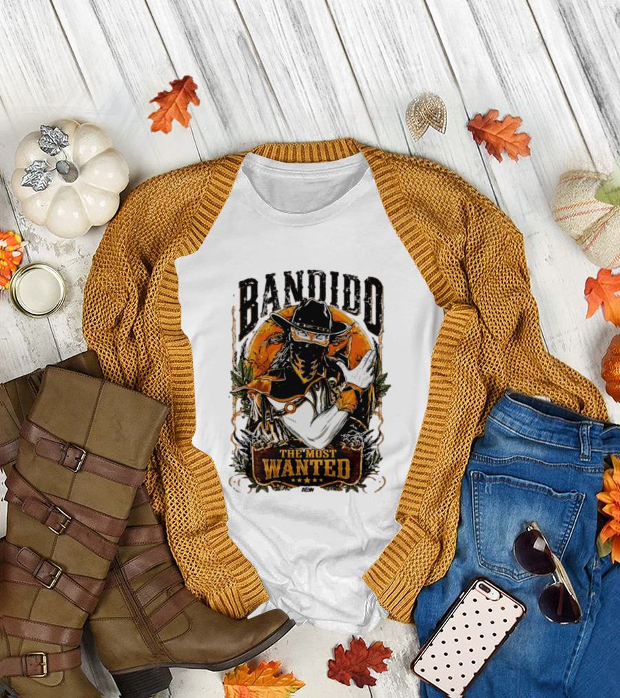 Bandido El Más Buscado The Most Wanted Cowboy Outlaw Western T-Shirt