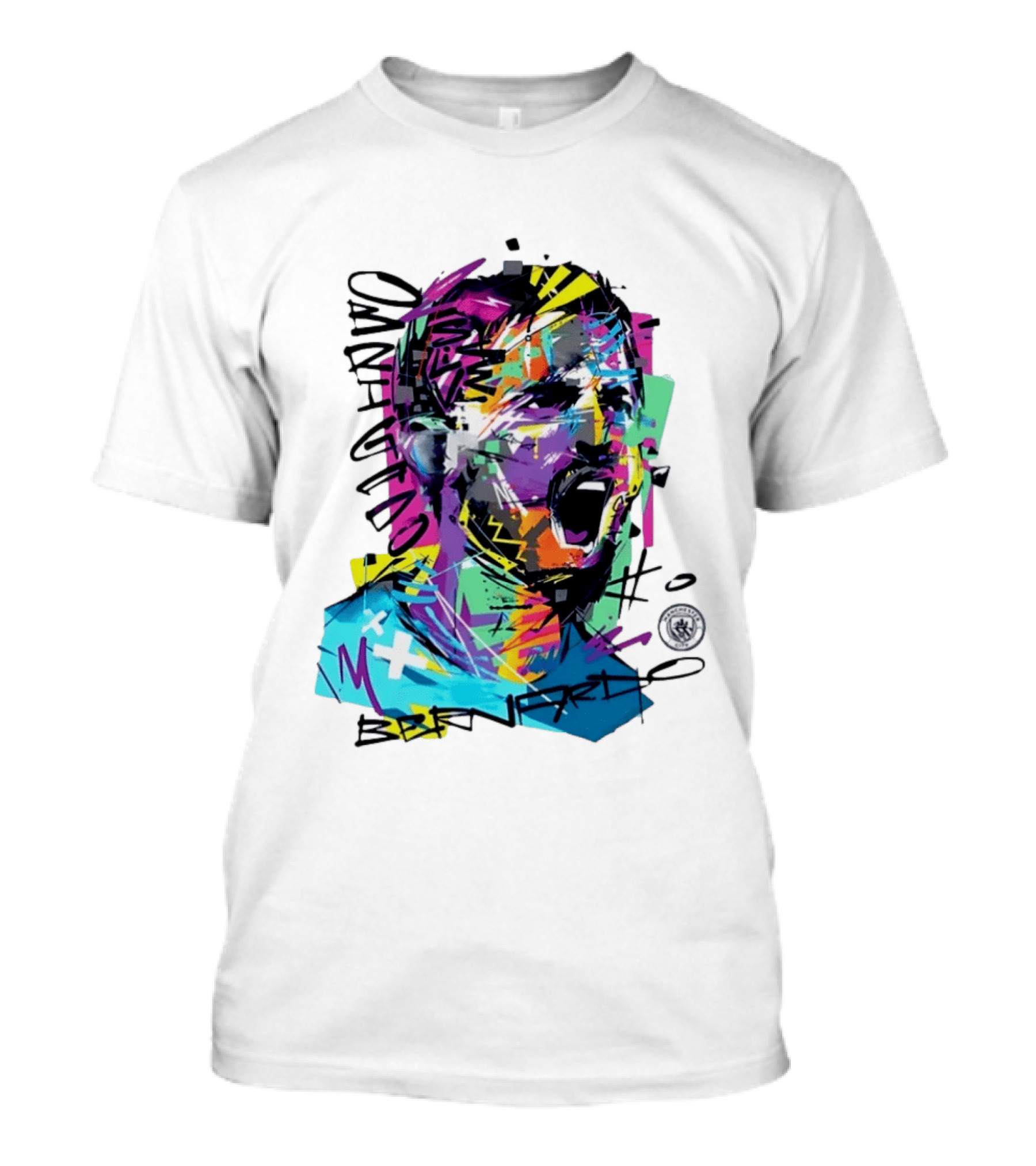 Bernardo Silva Manchester City FC 2026 Dynamic Paint Explosion T-Shirt