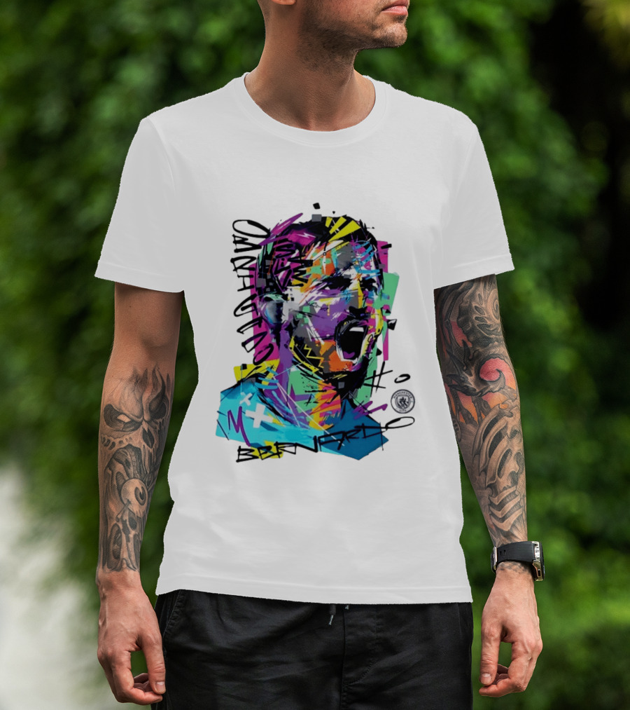 Bernardo Silva Manchester City FC 2026 Dynamic Paint Explosion T-Shirt