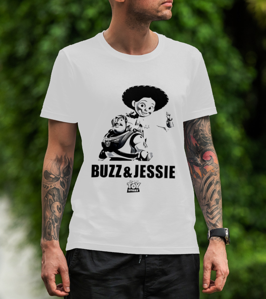 Buzz Lightyear Jessie Toy Story Disney Cartoon Characters T-Shirt