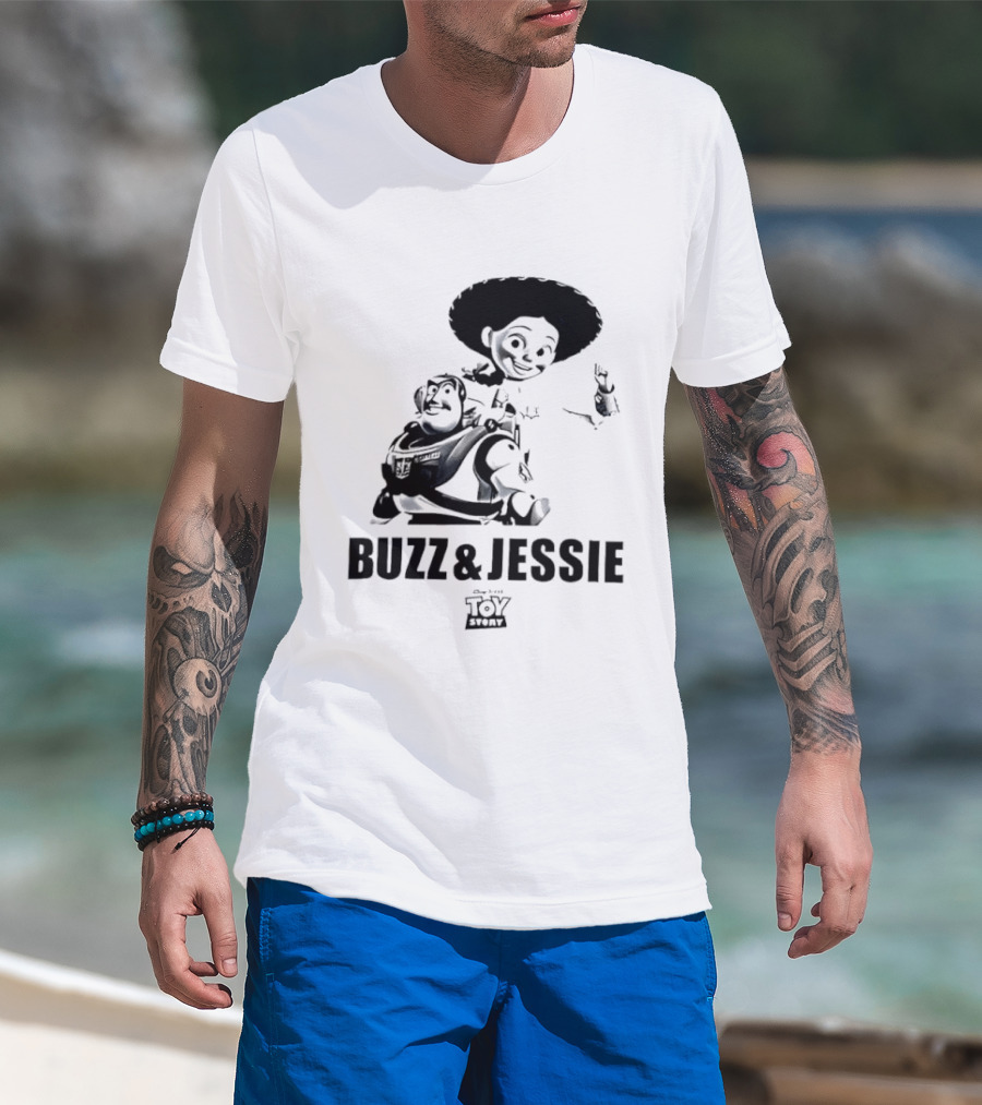 Buzz Lightyear Jessie Toy Story Disney Cartoon Characters T-Shirt
