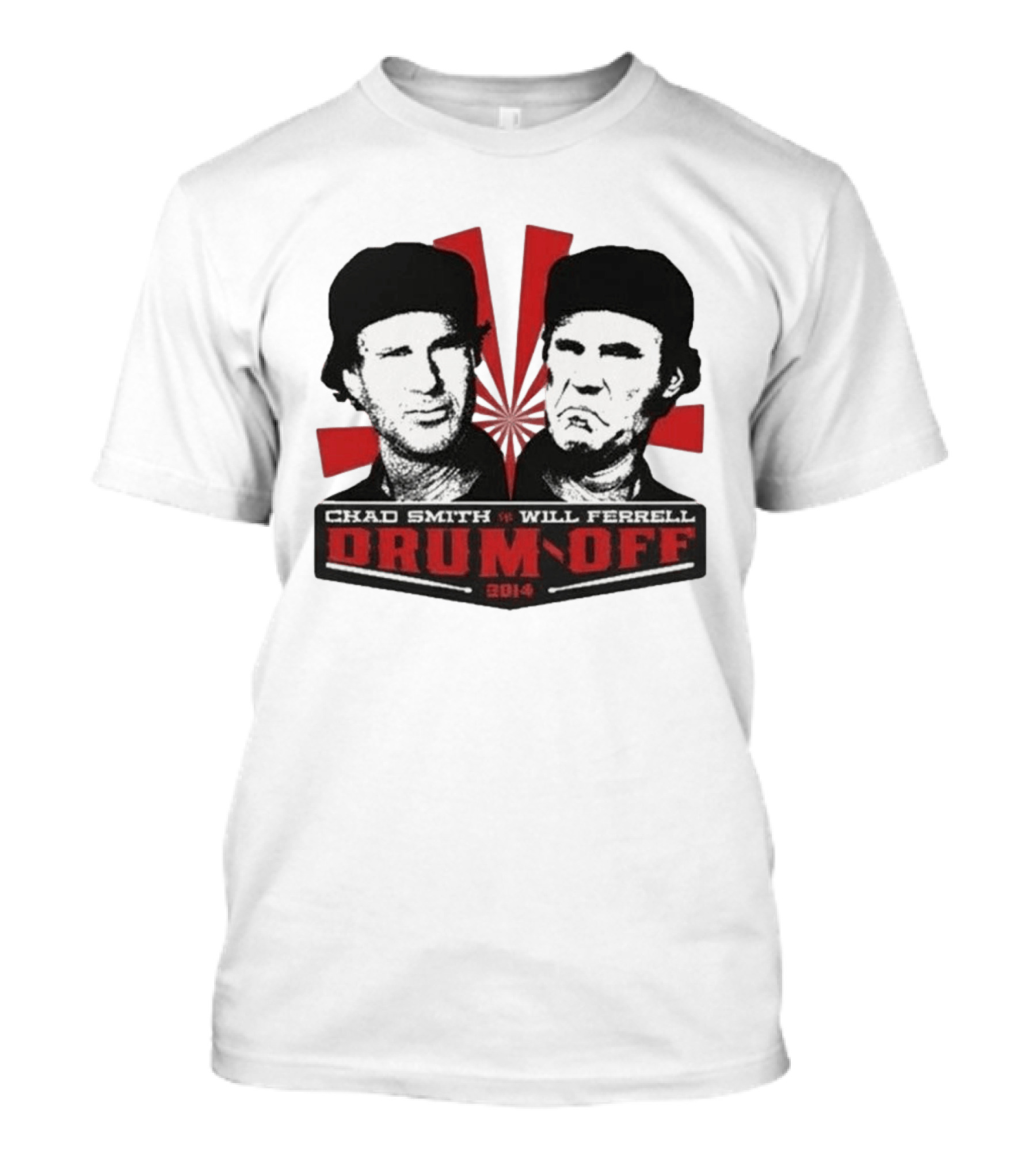 Chad Smith Will Ferrell Drum Off 2014 Event T-Shirt