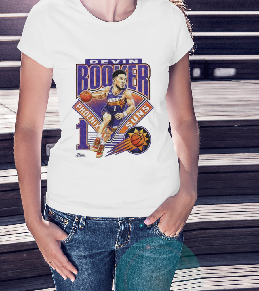 Devin Booker Phoenix Suns Basketball Number 1 Jersey T-Shirt