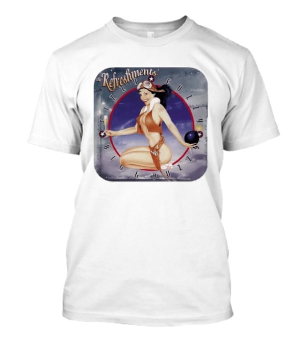 The Refreshments Fizzy Fuzzy Big & Buzzy 1996 Album Cover Vintage Pin Up T-Shirt