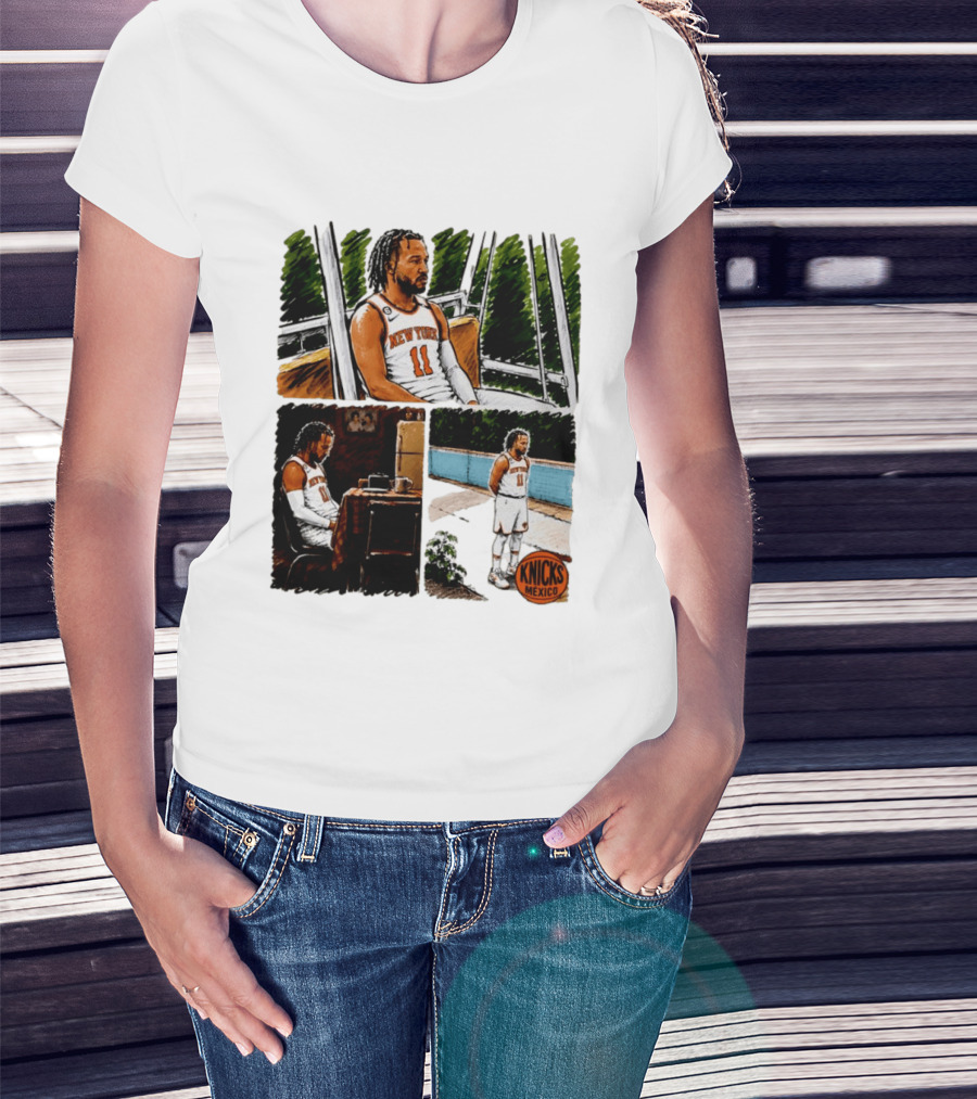 Jalen Brunson New York Knicks NBA Mexico Waiting For The Next Victim Meme T-Shirt