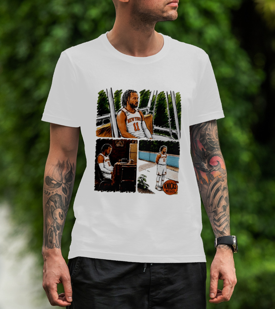 Jalen Brunson New York Knicks NBA Mexico Waiting For The Next Victim Meme T-Shirt