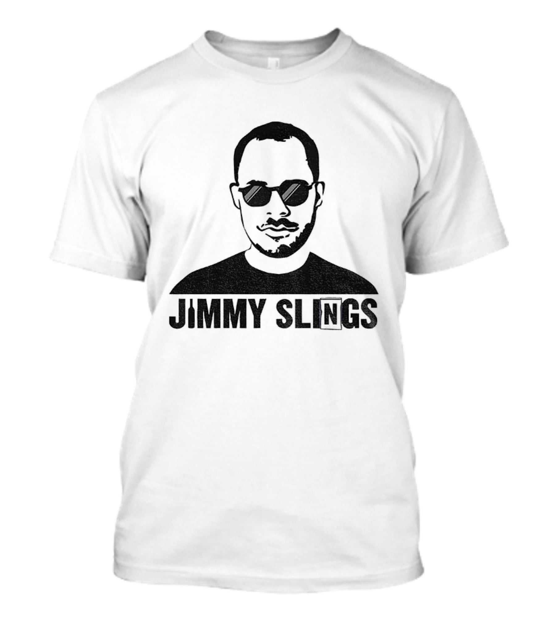 Jimmy Slings Sketch Portrait With Sunglasses T-Shirt
