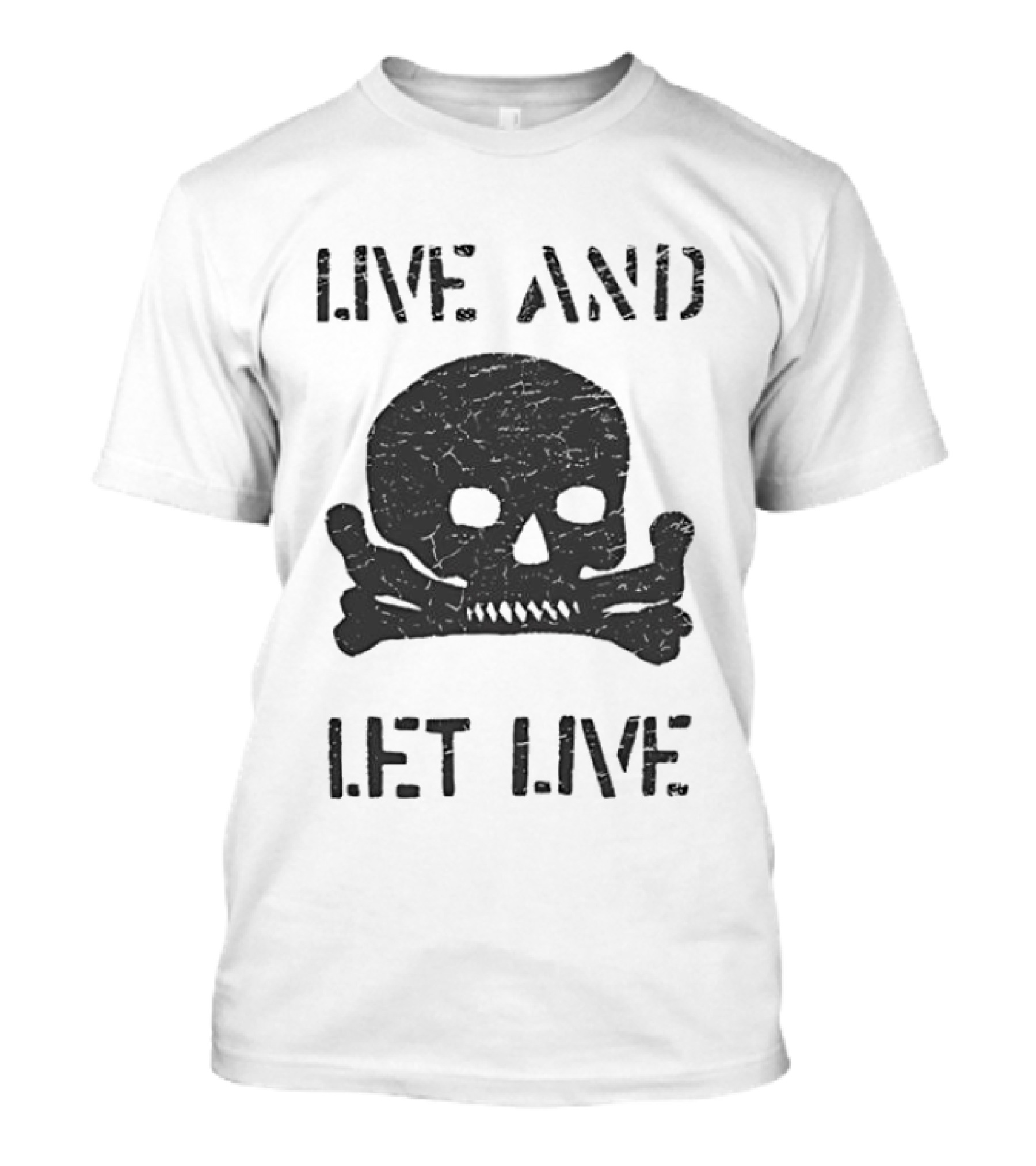 Live And Let Live Skull Crossbones Chase Adams T-Shirt