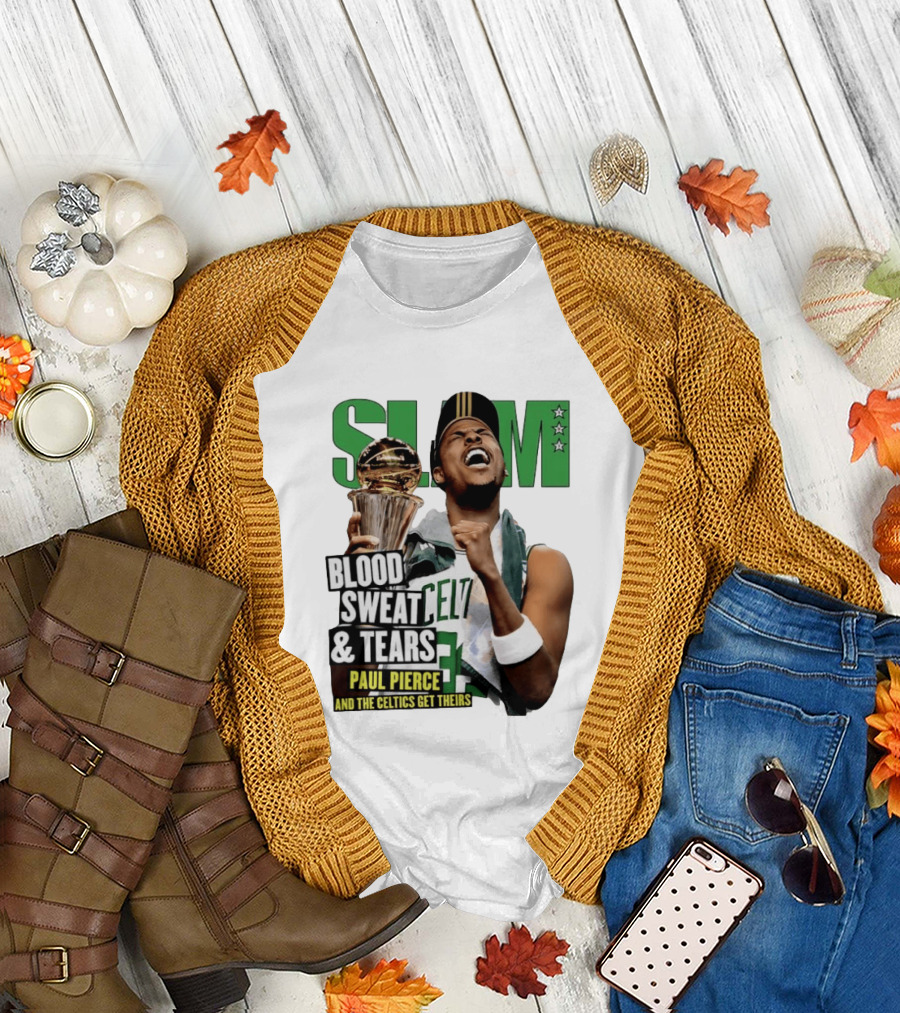 Paul Pierce SLAM Blood Sweat & Tears Celtics Champions T-Shirt