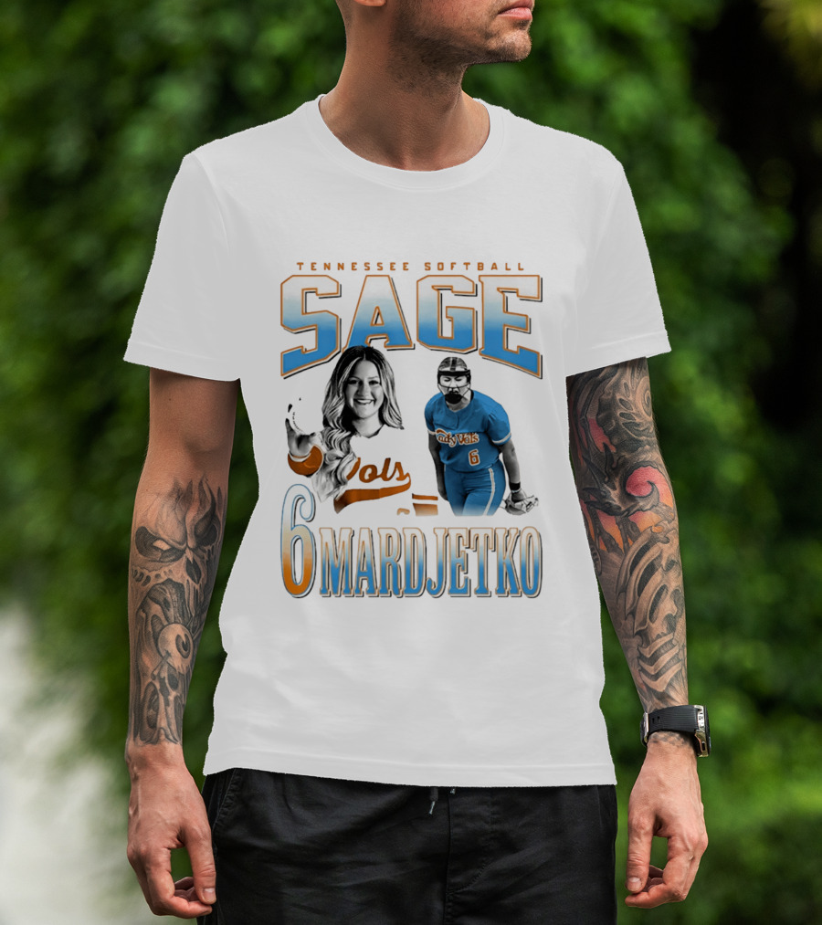 Tennessee Softball Sage Mardjetko 6 Lady Vols T-Shirt