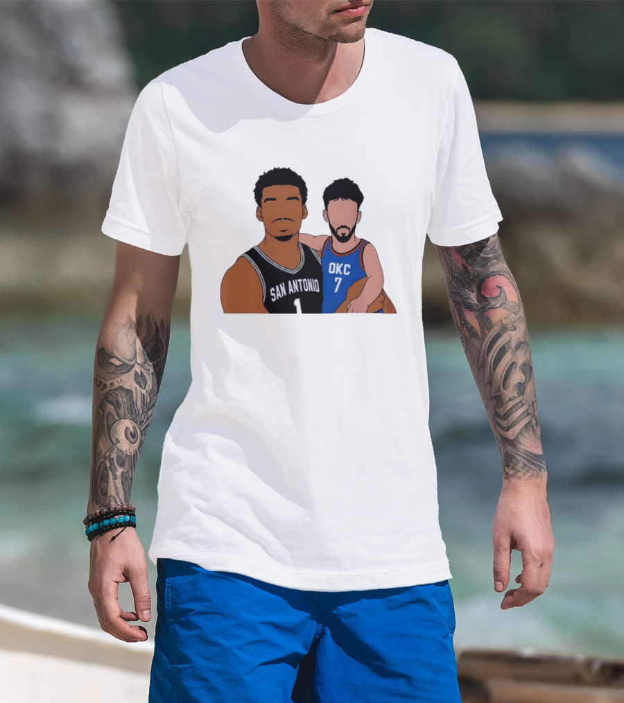 San Antonio Victor Wembanyama OKC Chet Holmgren Basketball T-Shirt
