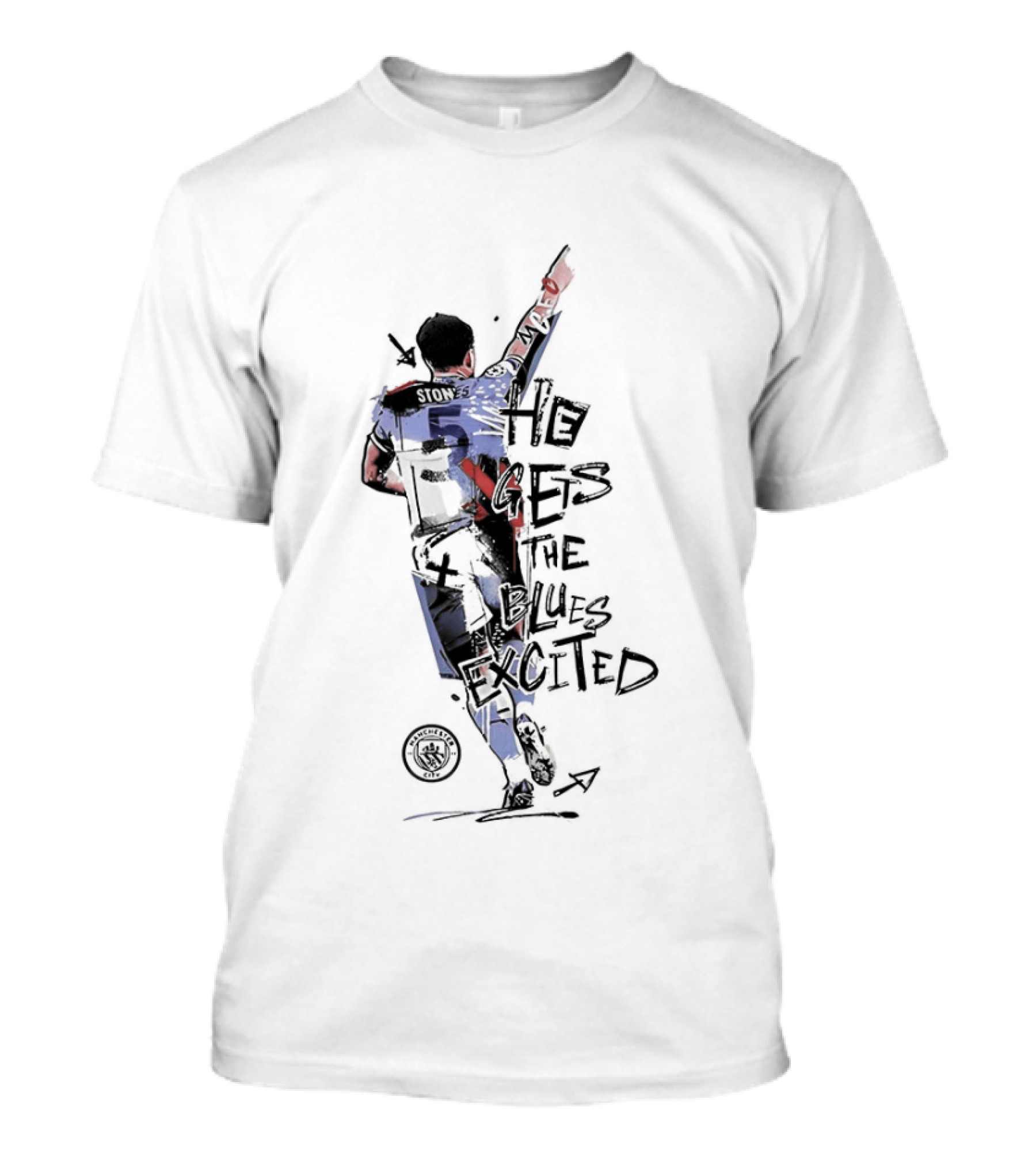 Stones He Gets The Blues Excited Soccer T-Shirt