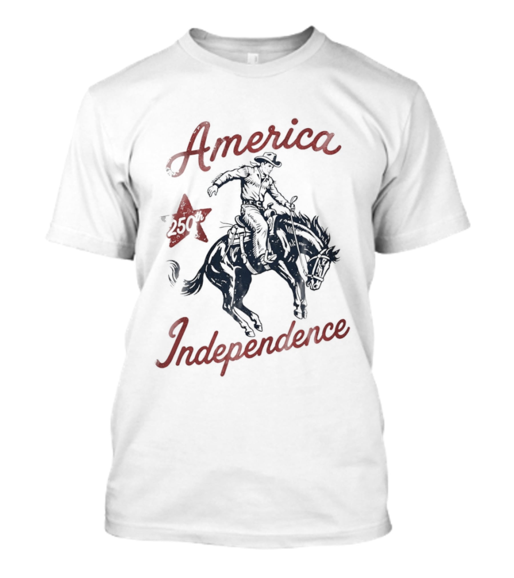 America Independence Cowboy 250th Anniversary USA Independence Day T-Shirt