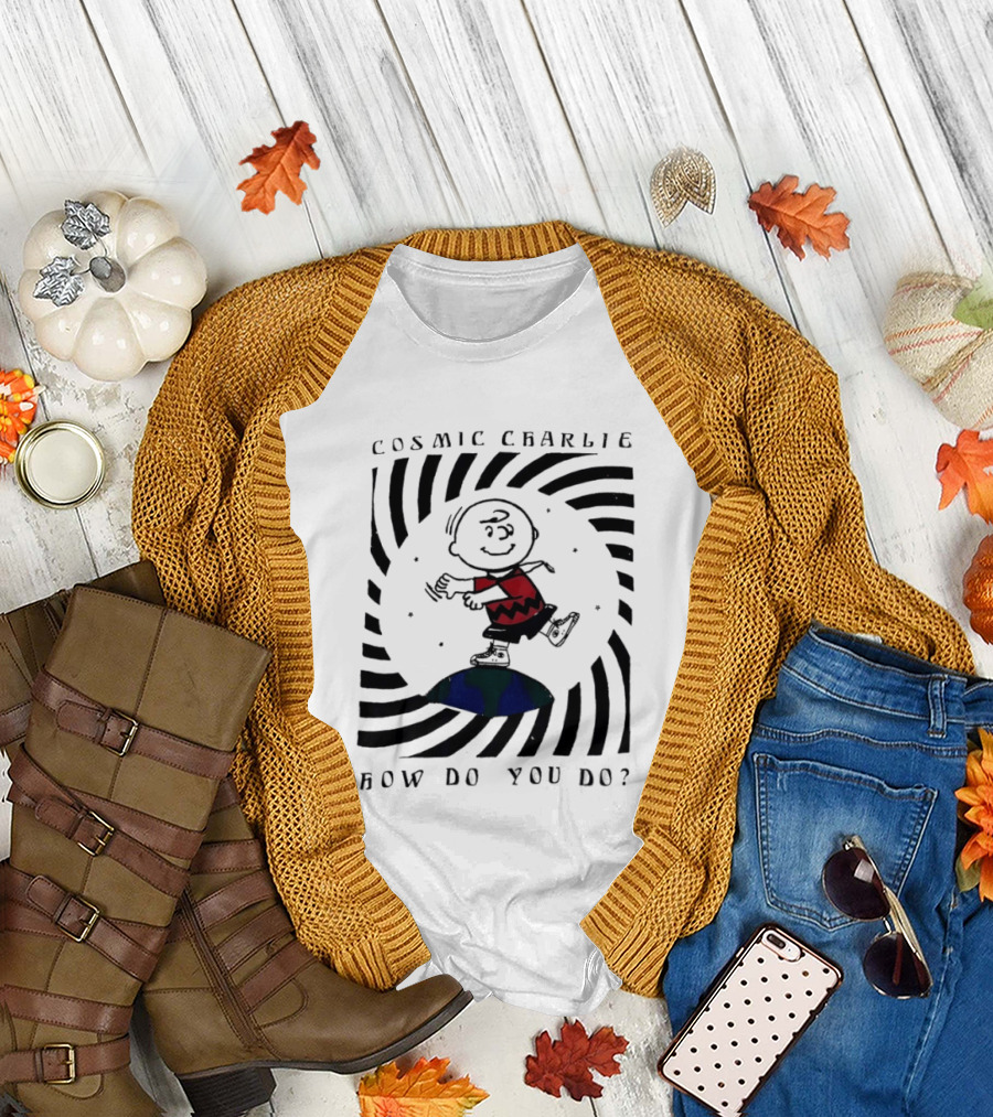 Cosmic Charlie Brown Peanuts How Do You Do Planet Dance T-Shirt