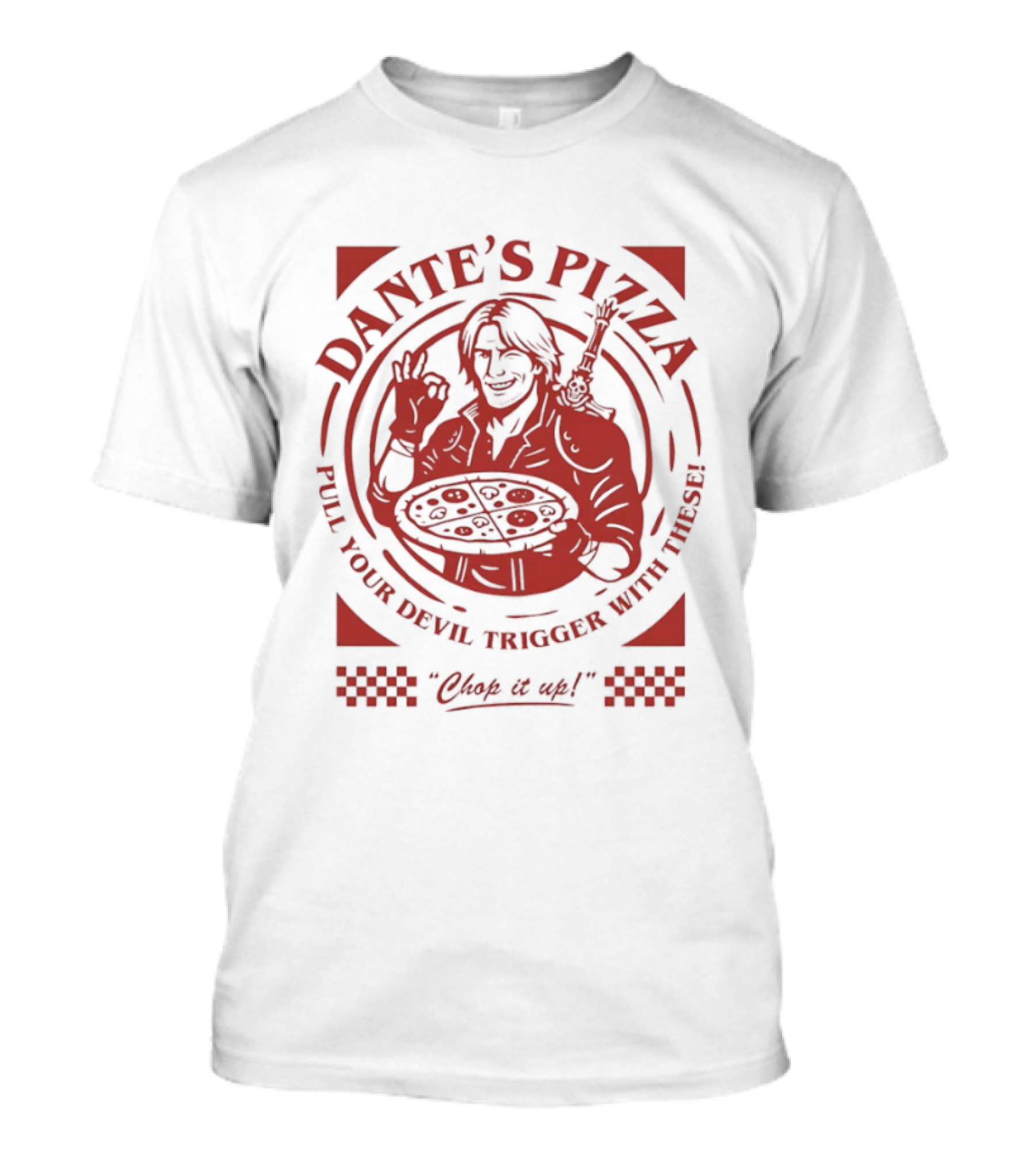 Dante's Pizza Devil May Cry Pizza Chop It Up Gaming Fans T-Shirt