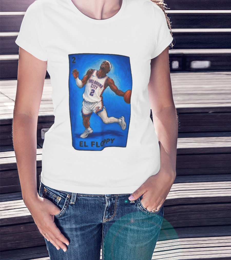 Shai Gilgeous Alexander Oklahoma City 2 El Floppy Basketball T-Shirt