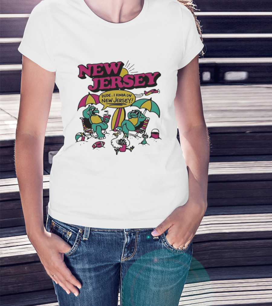 New Jersey Dude I Kinda Luv Beach Vibes With Beach Animals T-Shirt