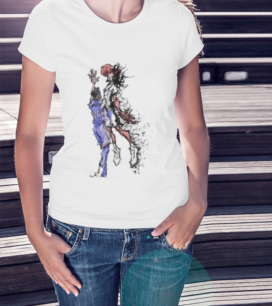 Oklahoma Basketball Number 25 Exploding Sketch Dunk Dynamic Sports T-Shirt