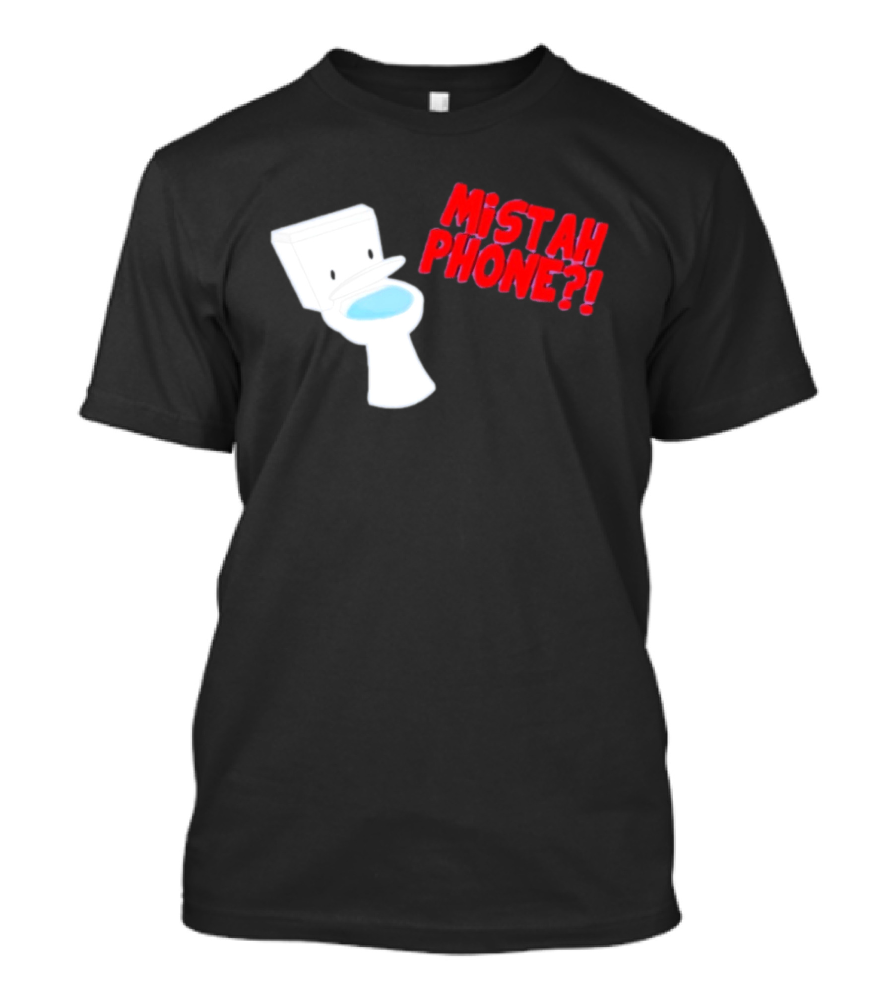 Mistah Phone Toilet Pun Illustration Humor T-Shirt