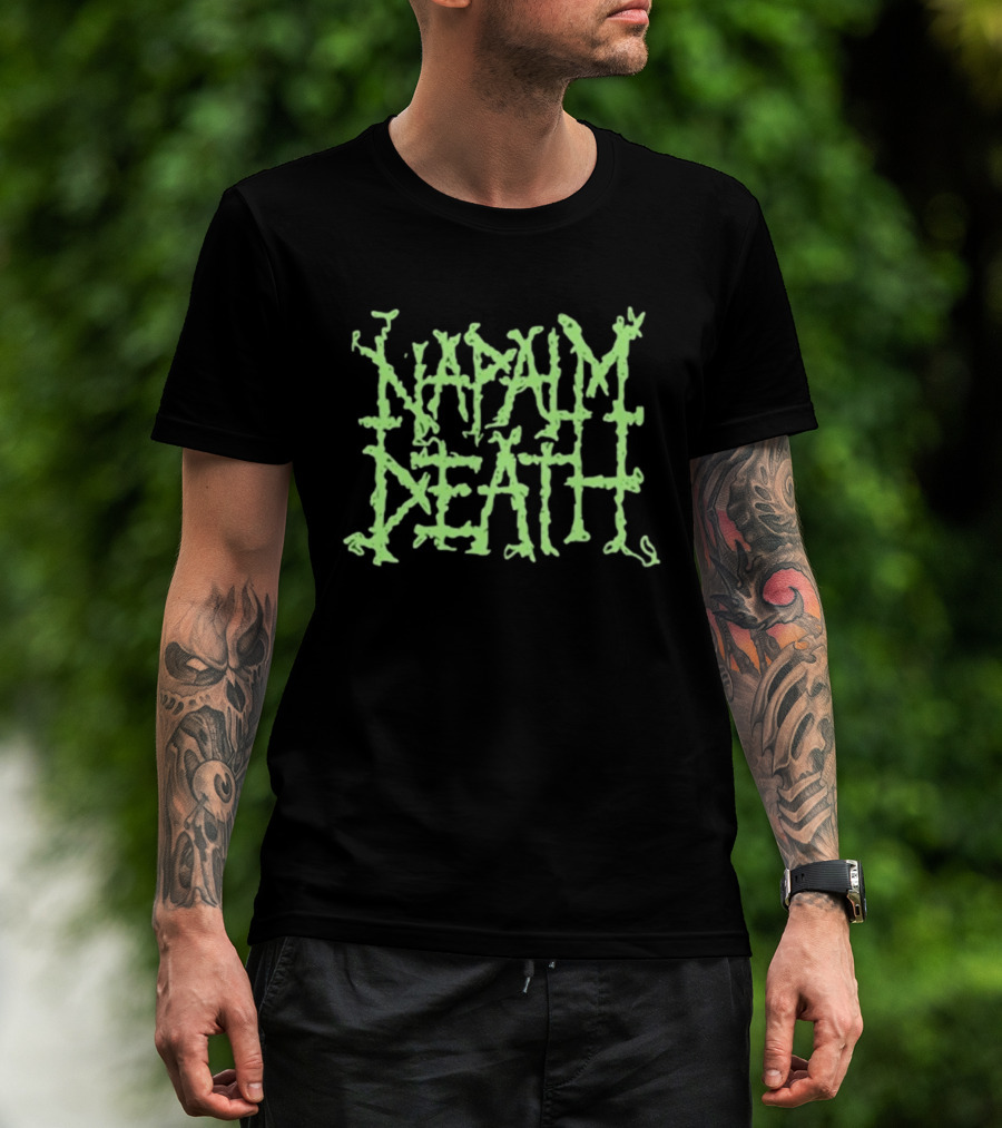 Napalm Death Grindcore Band Logo Merchandise T-Shirt