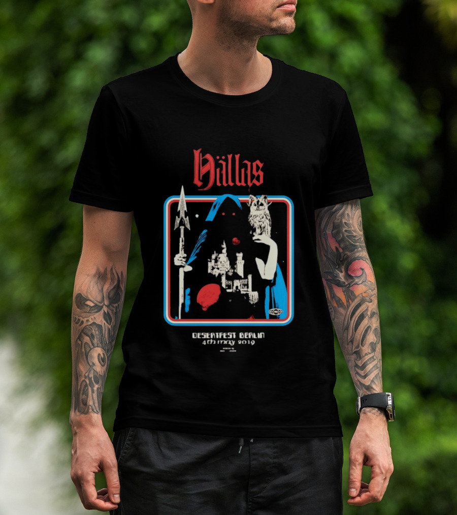 Hällas Desertfest Berlin Wizard Owl Castle 4th May 2019 T-Shirt