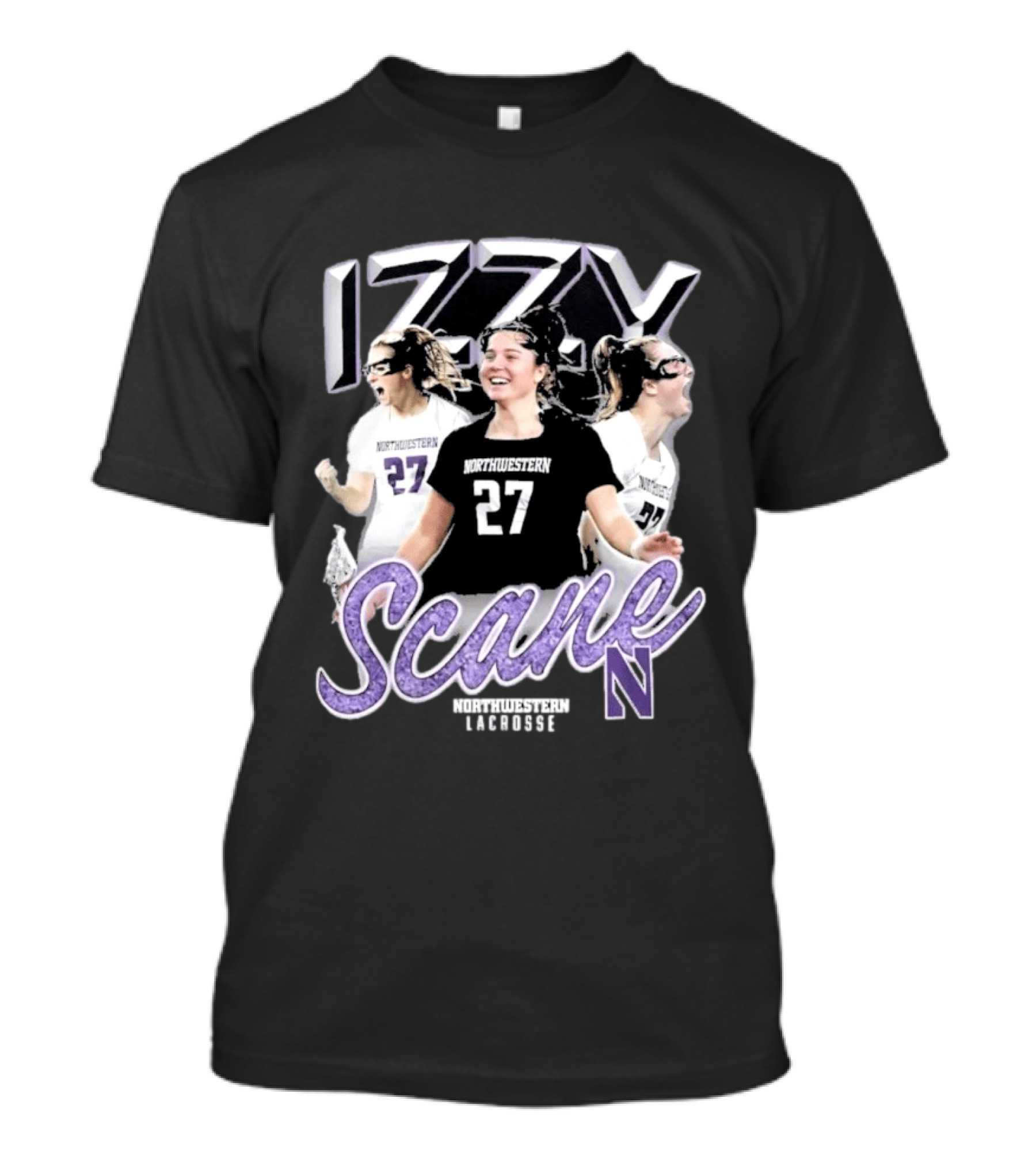 Northwestern Wildcats Izzy Scane 27 Lacrosse Star Athlete Highlights T-Shirt