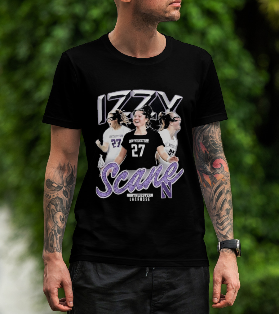 Northwestern Wildcats Izzy Scane 27 Lacrosse Star Athlete Highlights T-Shirt