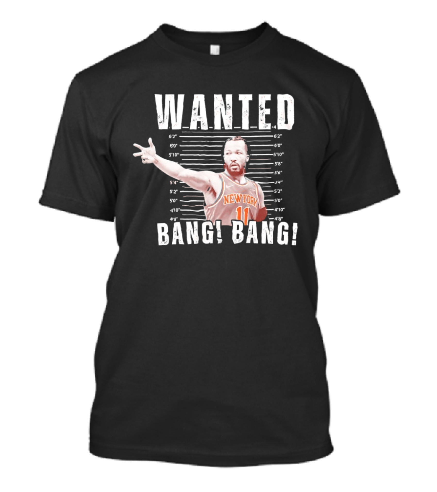 Jalen Brunson New York Knicks Wanted Bang Bang Shot T-Shirt