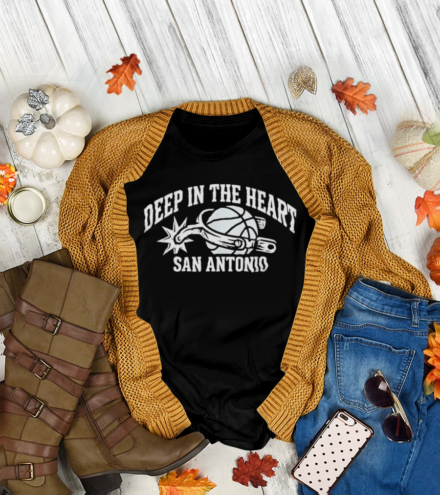 San Antonio Deep In The Heart Spurs Basketball T-Shirt