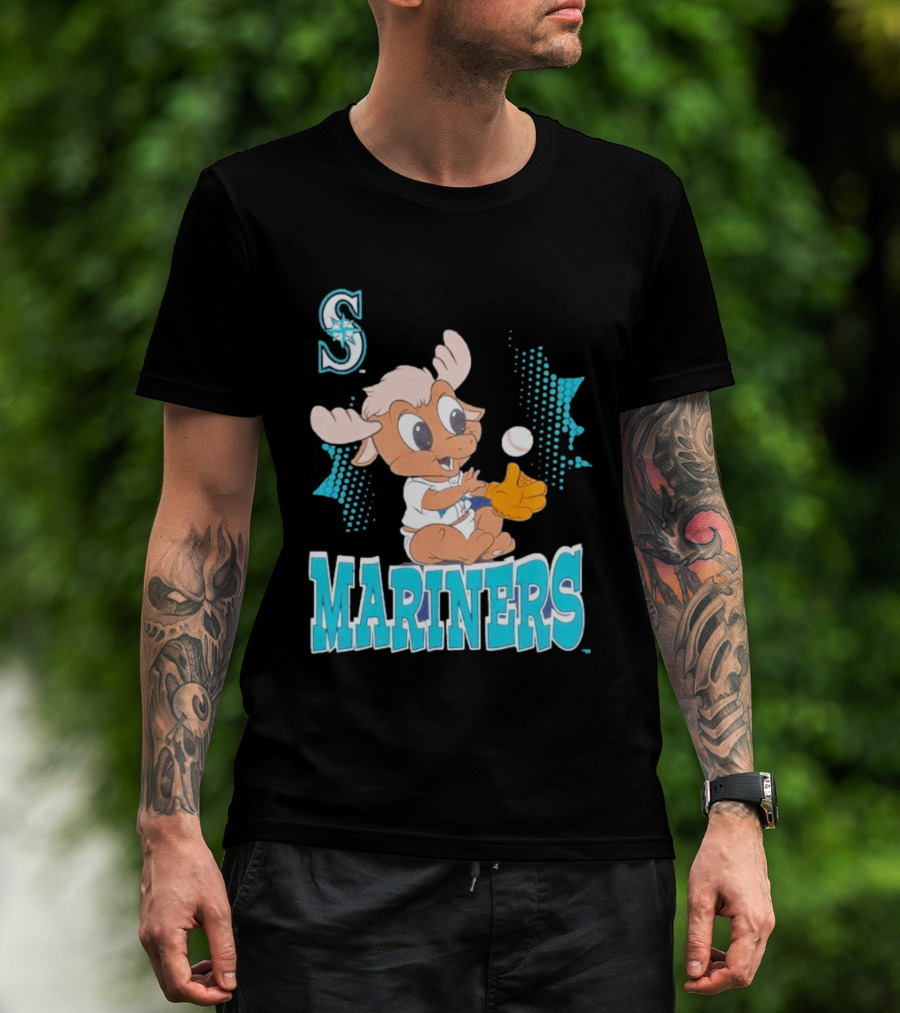 Seattle Mariners Baby Moose Rookie Baseball Glove Mariners T-Shirt